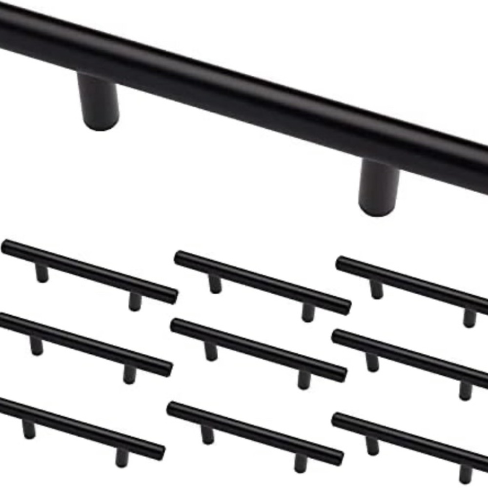 Black cabinet bar style pull 10 pack